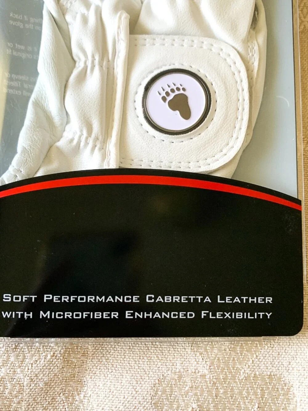 Titleist Women's Golf Glove Left Hand Sz L White Leather Country Club Bear Creek